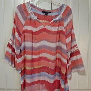 Lightweight blouse, 3/4 bell sleeves; Never worn